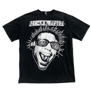 Hellstar This Is What Heaven Sounds Like  Black Graphic T-Shirt New